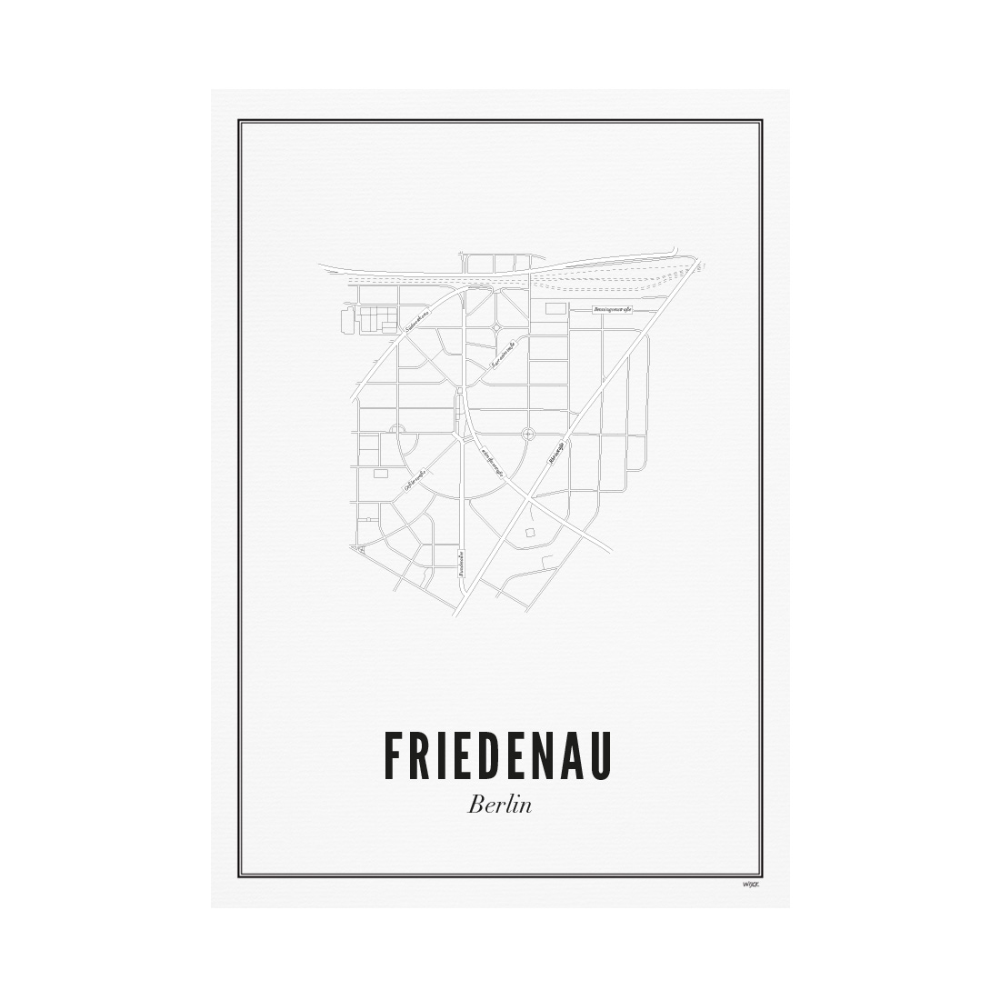 Poster van Berlijn - Friedenau | WIJCK. 